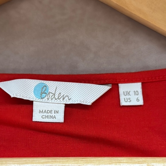 Boden Jordana Maxi Dress Size 6 Red Split VNeck Tiered Casual Soft Boho Festival - Picture 8 of 11